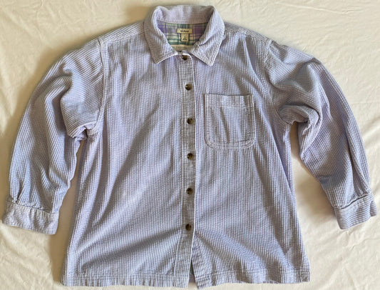 Baby Blue/Purple Corduroy L.L. Bean Shirt-Jacket