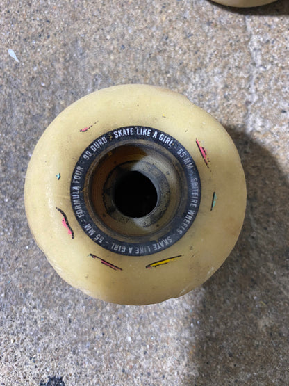 Spitfire Skate Like A Girl 55mm Skateboard Wheels (Used)